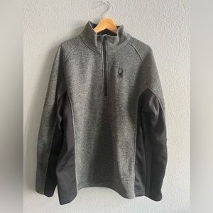 Heather Gray Spyder Quarterzip Pullover Jacket